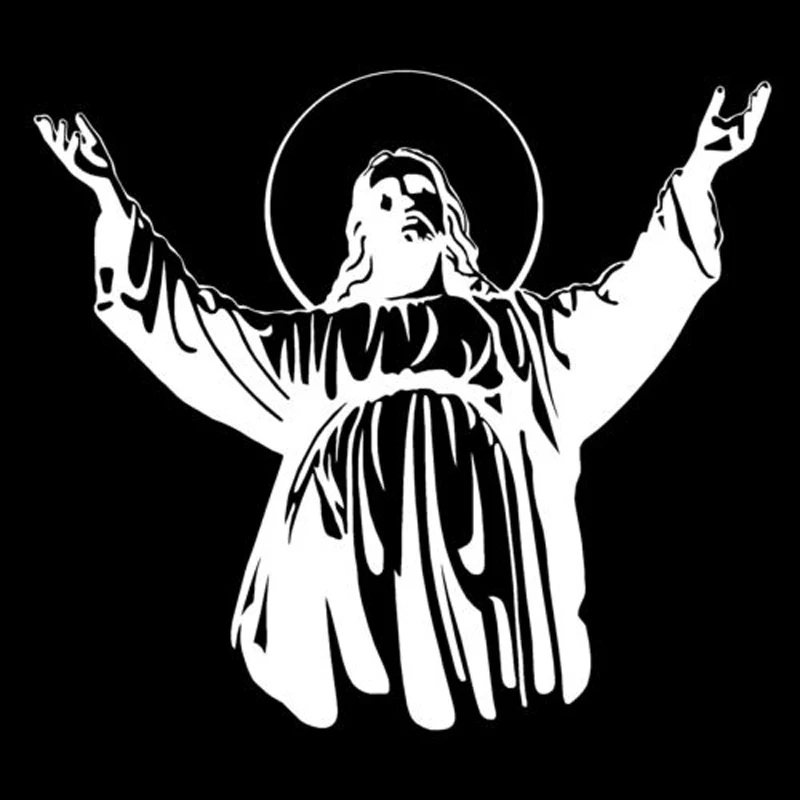 

Personalized Car Stickers Jesus Son of God Decor Vinyl Car-Styling Stickers Decals Black/Silver 19cm*17cm