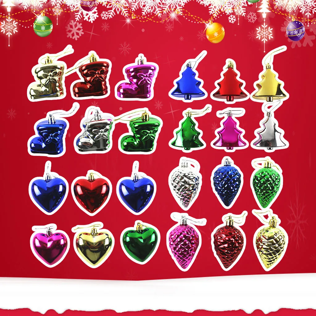 6 шт. рождественские украшения для окон и елок Рождественская елка обувь в форме