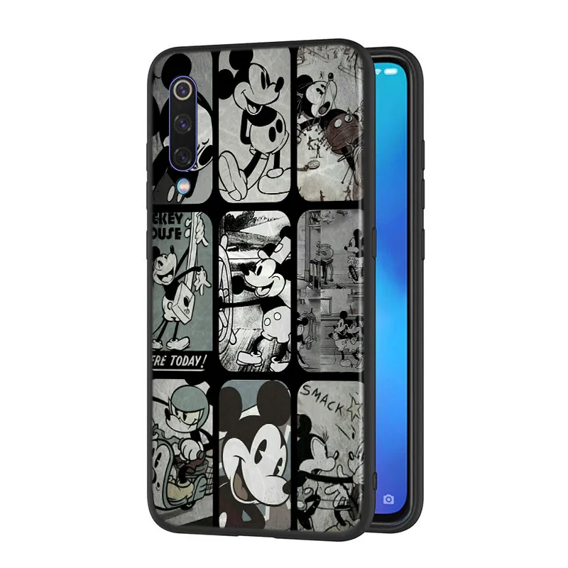 Mickey Mouse For Xiaomi Mi 12 11 10 11T 10T 9T 9 8 Note 10 Ultra Pro Lite TPU Soft Silicone Black Phone Case Funda Coque