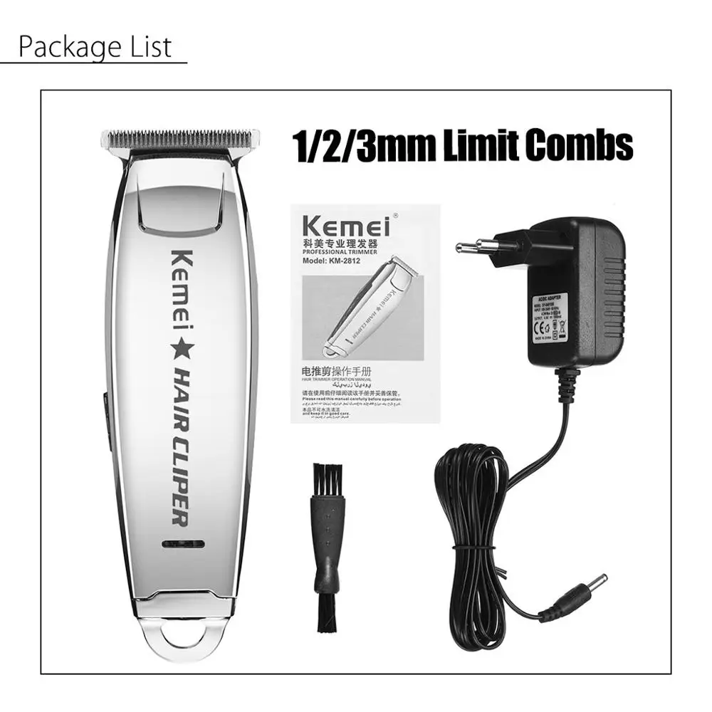 Kemei электрическая машинка для стрижки волос Триммер Профессиональная стрижка
