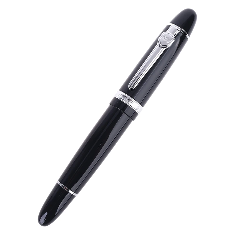 

New Jinhao 159 Black And Silver M Nib Fountain Pen Thick R91A