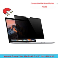 magnetic privacy filter anti glare screen protector for macbook pro 15 with retina display 2012 mid 2016 a1398