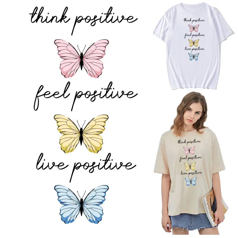 

LovelyButterfly Iron On Patches Heat Transfer Sitckers On Clothes Thermal Stickers DIY T-Shirts Iron On Transfer Stripe Garment