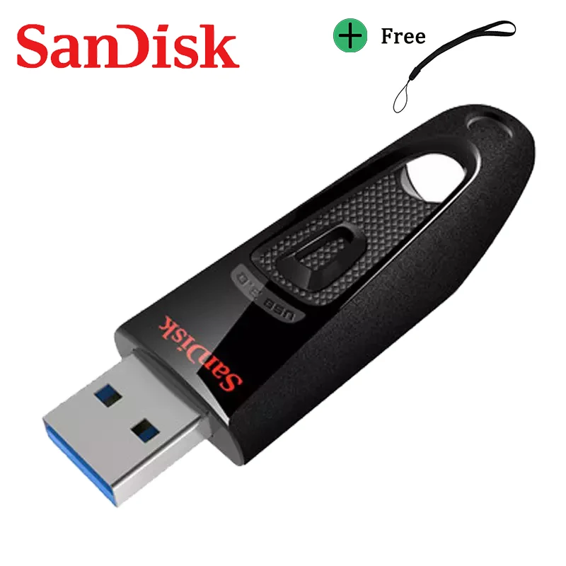 

SanDisk Ultra USB 3.0 Flash Drive CZ48 128GB 64GB 32GB 16GB 256GB Pen Drive 100MB/s USB Stick for Desktop Laptop Netbook U Disk