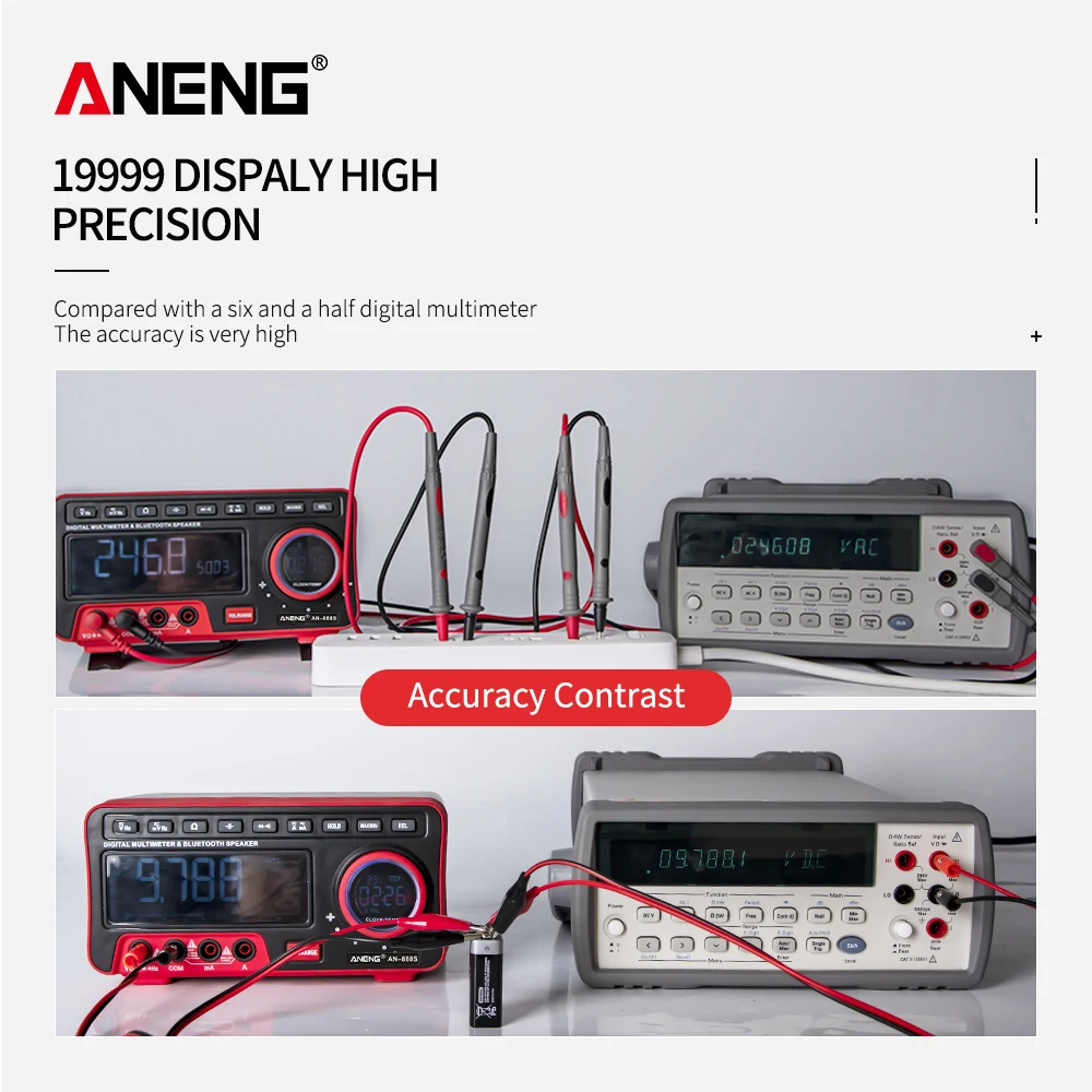Профессиональный Цифровой настольный мультиметр ANENG AN888S 19999 отсчетов тестер