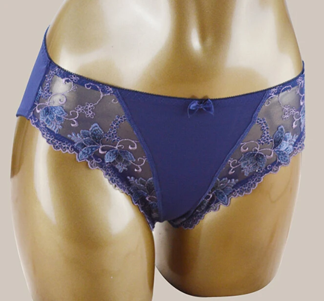 Сексуальное кружевное нижнее белье с цветочной вышивкой женские трусики высокой