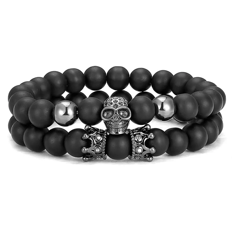 2 шт./компл. высокого качества мужской модный роскошный Кулон Браслет Двойная