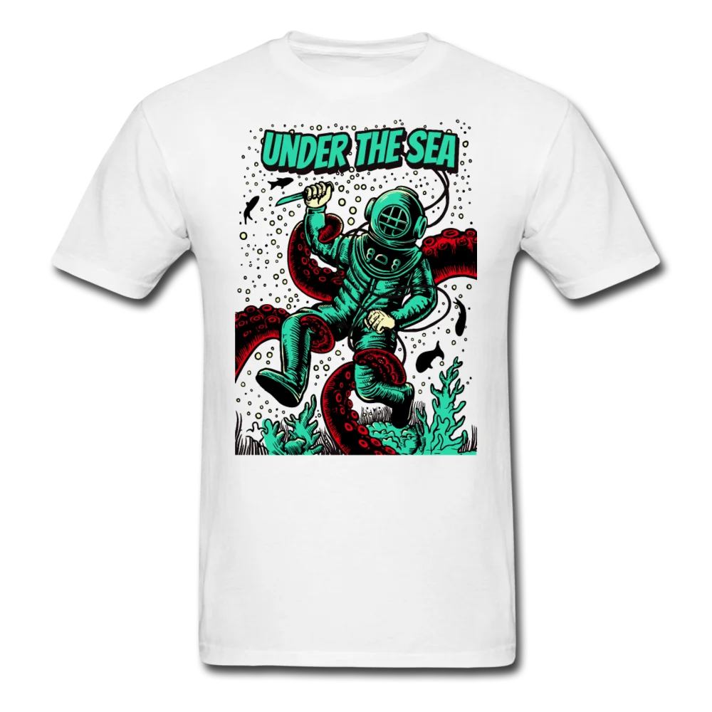 

Underwater Adventurer - Diver vs Octopus | Men's T-Shirt