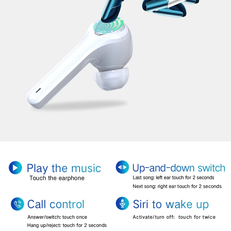 G9 мини Bluetooth 5 0 наушники со светодиодным сенсорным управлением отпечатков