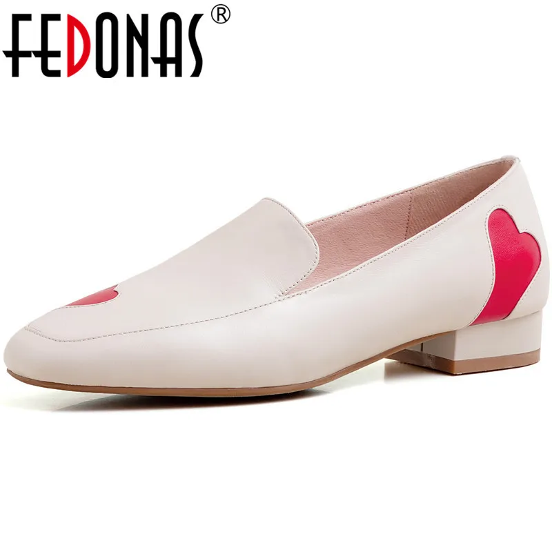 Женские туфли лодочки FEDONAS с квадратным носком из натуральной кожи на весну