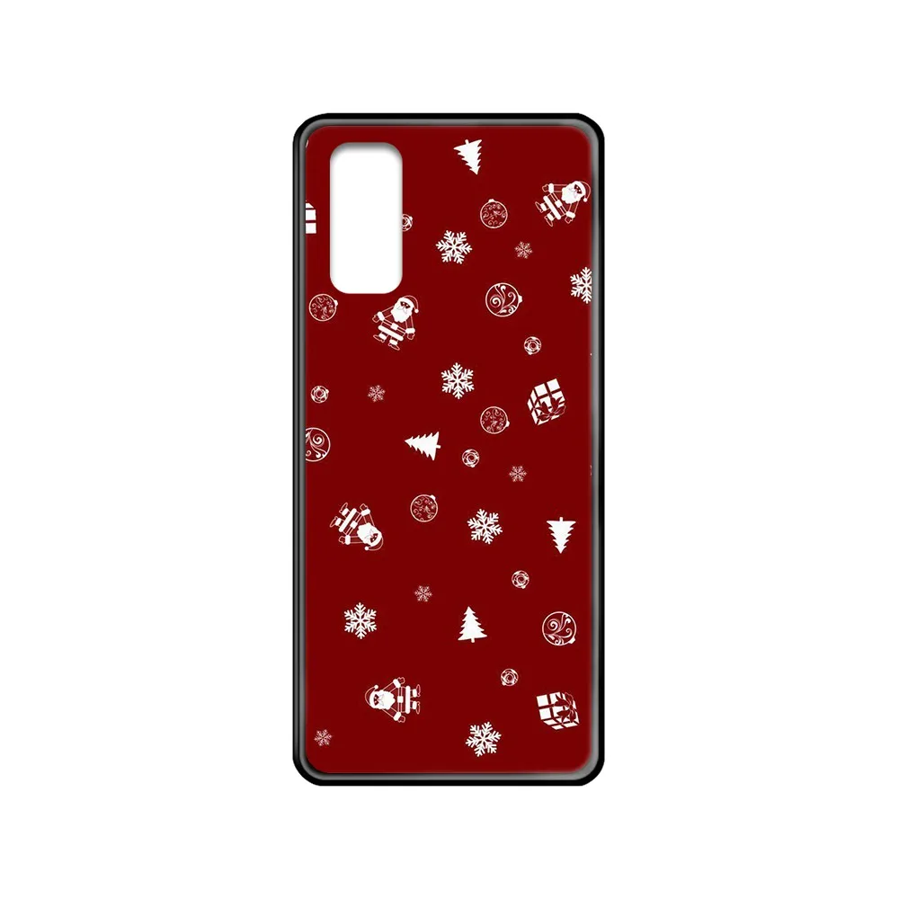 Рождественский подарок Новый год красный тренд hoesjes черный чехол для телефона