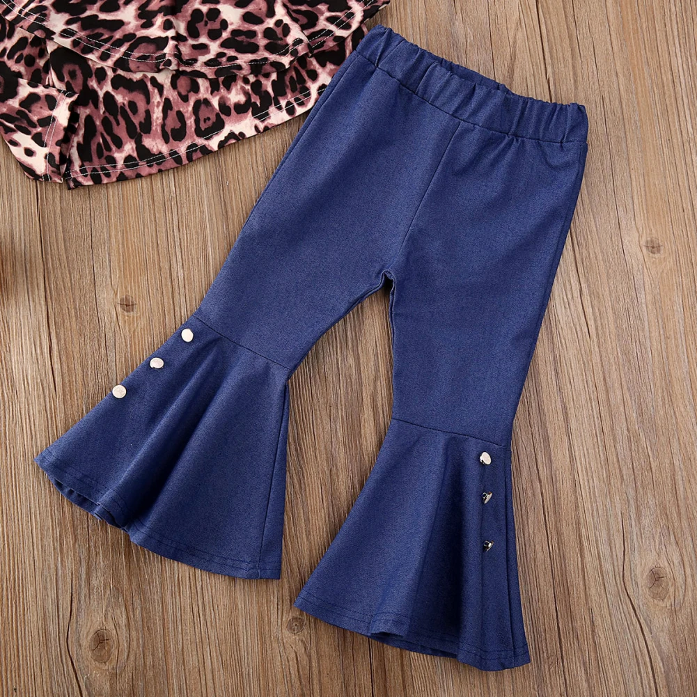 От 1 до 6 лет модная детская одежда для девочек с леопардовым принтом открытыми