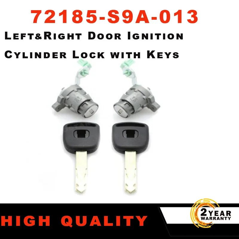 

72185-S9A-013 Left&Right Door Ignition Cylinder Lock W/Keys for Honda Civic Element for CR-V for Odyssey S2000 72185S9A013