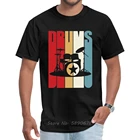 Новая мужская футболка с круглым вырезом, ретро, барабанщик, идея для подарка, Винтажная футболка в стиле 70-80-х, уличная футболка, хлопковая Футболка в стиле фанки принца