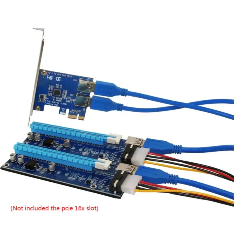 PCI-E 1 turn 2 PCI Express 1X Слоты Райзер карта Mini ITX поворотный внешний 3 слота адаптер PCIe
