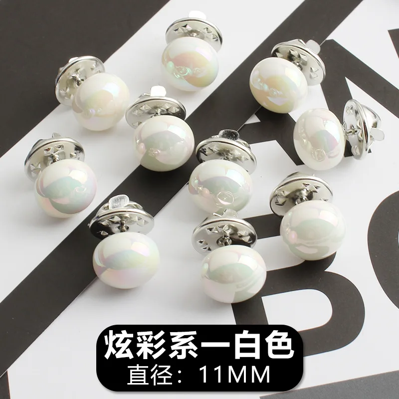 10pcs Convenient button Detachable button Pearl brooch Clothes anti light button  Shoe bag decoration