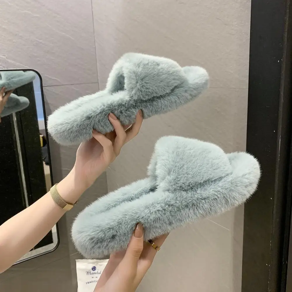 PUPUDA/новые меховые тапочки Женские зимние легкие женские Домашние удобные