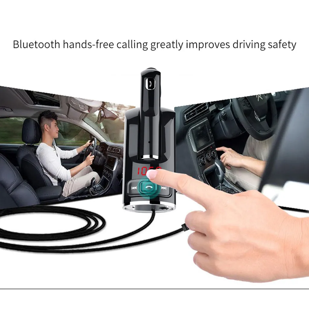 Франшиза 2019 Новый 1 шт. Bluetooth автомобильный комплект громкой связи fm-передатчик