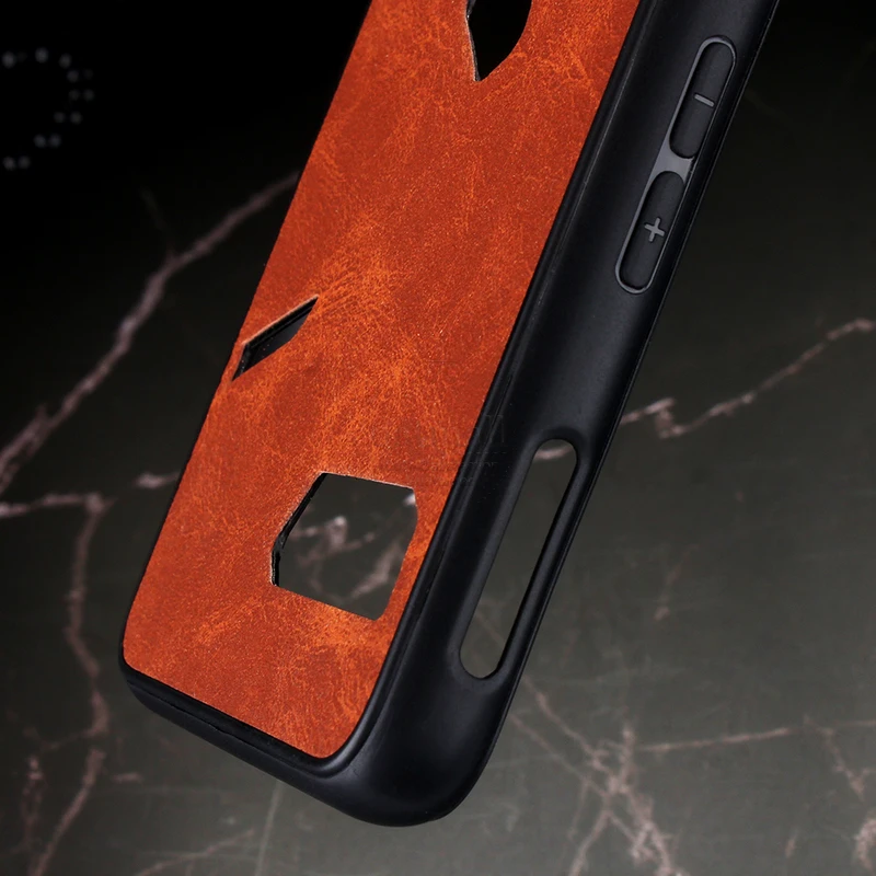 New Fashion PU leather Back Cover For Asus ROG Phone II ZS660KL ROG2 Case Silicone Soft Edge TPU Inside Cute Bags Fundas | Мобильные