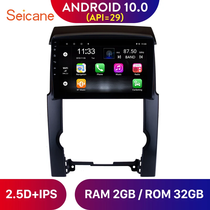 Автомагнитола Seicane 10 1 дюйма HD 1024*600 Android 0 для KIA Sorento 2009 2011 2012 GPS Navi стерео поддержка