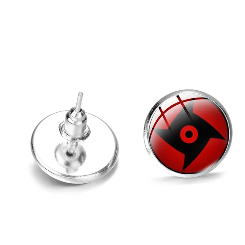 Anime Naruto Jewelry Stud Earrings Accessories Uchiha Itachi Sharingan Cosplay Party Studs Earrings Toys for Women Men Girl Gift images - 6