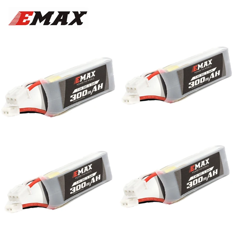 

4 PCS Emax TinyhawkS 2S 7.4V 300mAh 35C Rechargable Lipo Battery for RC FPV Racing Drone RC Quadcopter Spare Parts RC Parts