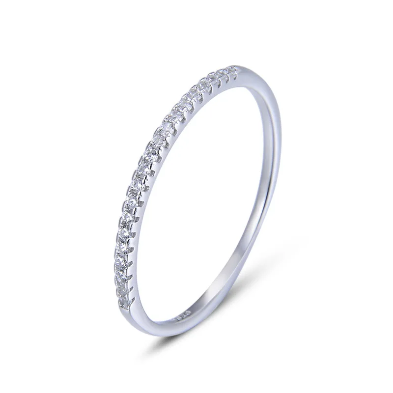 

Women Rings New Trendy S925 Sterling-Silver Wedding Cubic Zirconia Crystal Ring Fashion Jewelry For Women Engagement Design