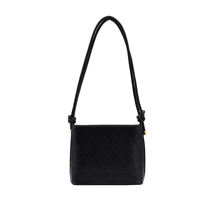

Women's bag new tide casual messenger bag texture diamond single shoulder bag simple Joker armpit bag bucket bag