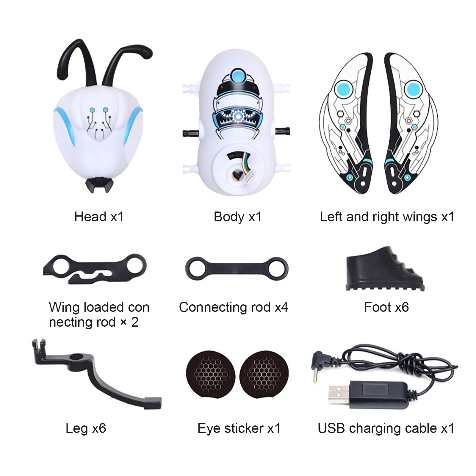 

Assembled DIY Induction Simulation Bee Children's Toy Lighting And sound Effects Kids Cognitive Insect toys Realistic pets