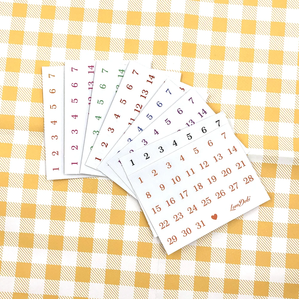 Lovedoki 31 день календарные наклейки Bullet Journal стикеры наклейки для дневника повседневные этикетки даты стикеры скрапбук декоративные канцелярские принадлежности