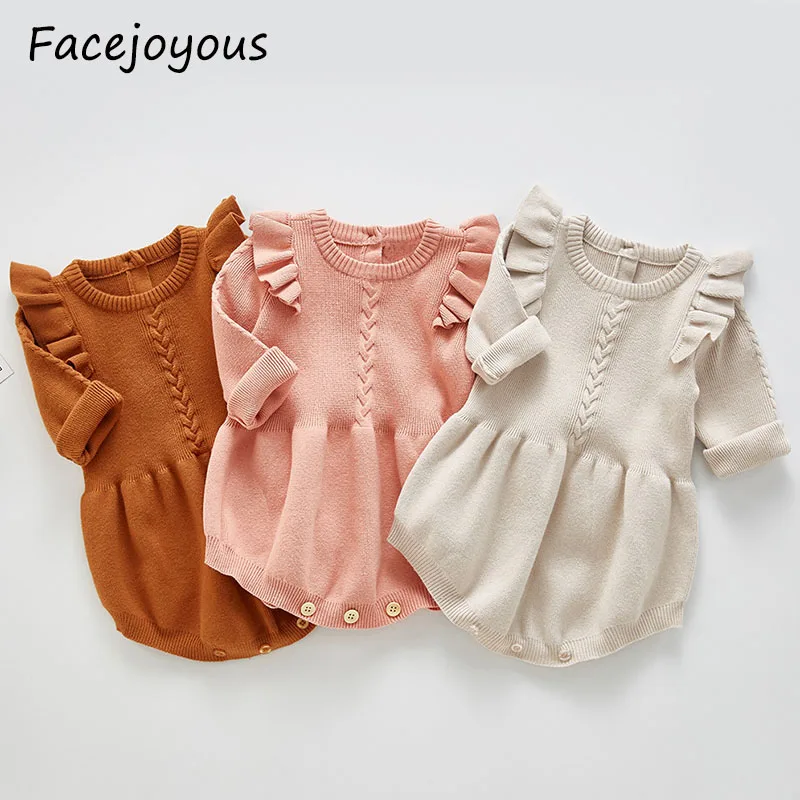 

Комбинезон детский трикотажный с длинными рукавами, однотонный комплект с комбинезоном, весна-осень, От 0 до 3 лет