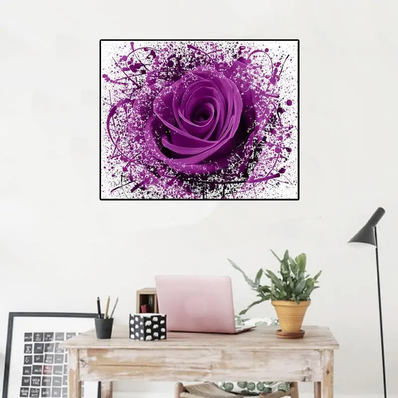 Картины маслом с цветами на холсте подвесное ремесло орнаментом украшение стену