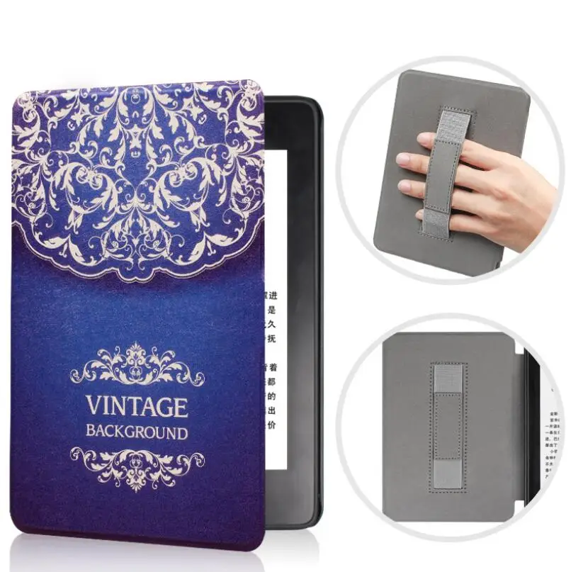 Чехол Gligle handstrap для Amazon kindle Paperwhite 4 корпус электронной книги 1 шт./лот+ пленка для экрана+ сенсорная ручка - Цвет: 14