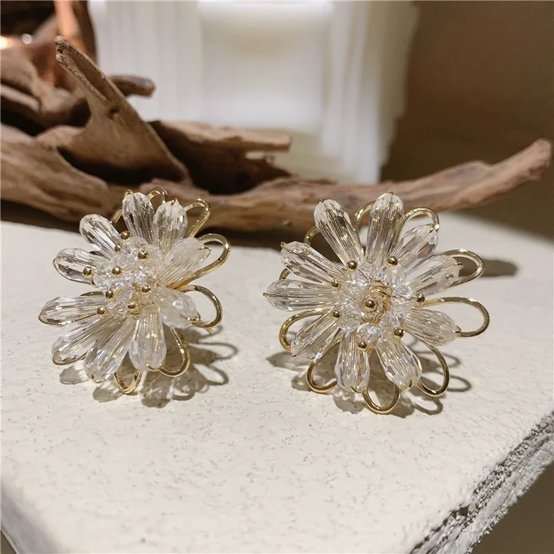 VSnow Мода с украшением в виде кристаллов оверсайз белые серьги-подвески форме