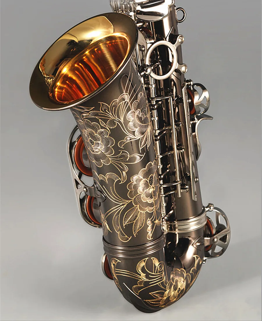 Альт и тенор саксофон E-Flat черный никель золотистый колокольчик серебристый ключ