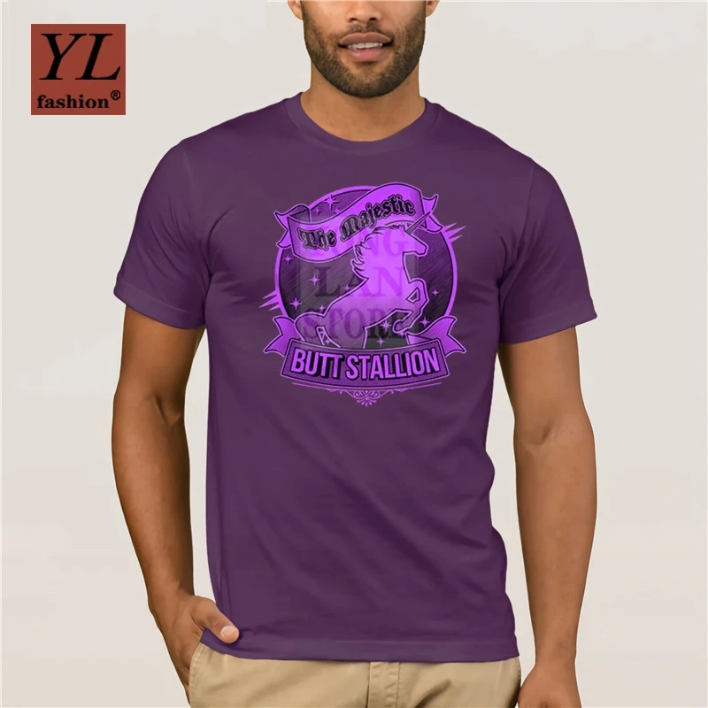 

New Summer fashion printed men's T-shirt 100% cotton Clothing Inspired Majestic Butt Stallion Trendy Creative Graphic T-shirt