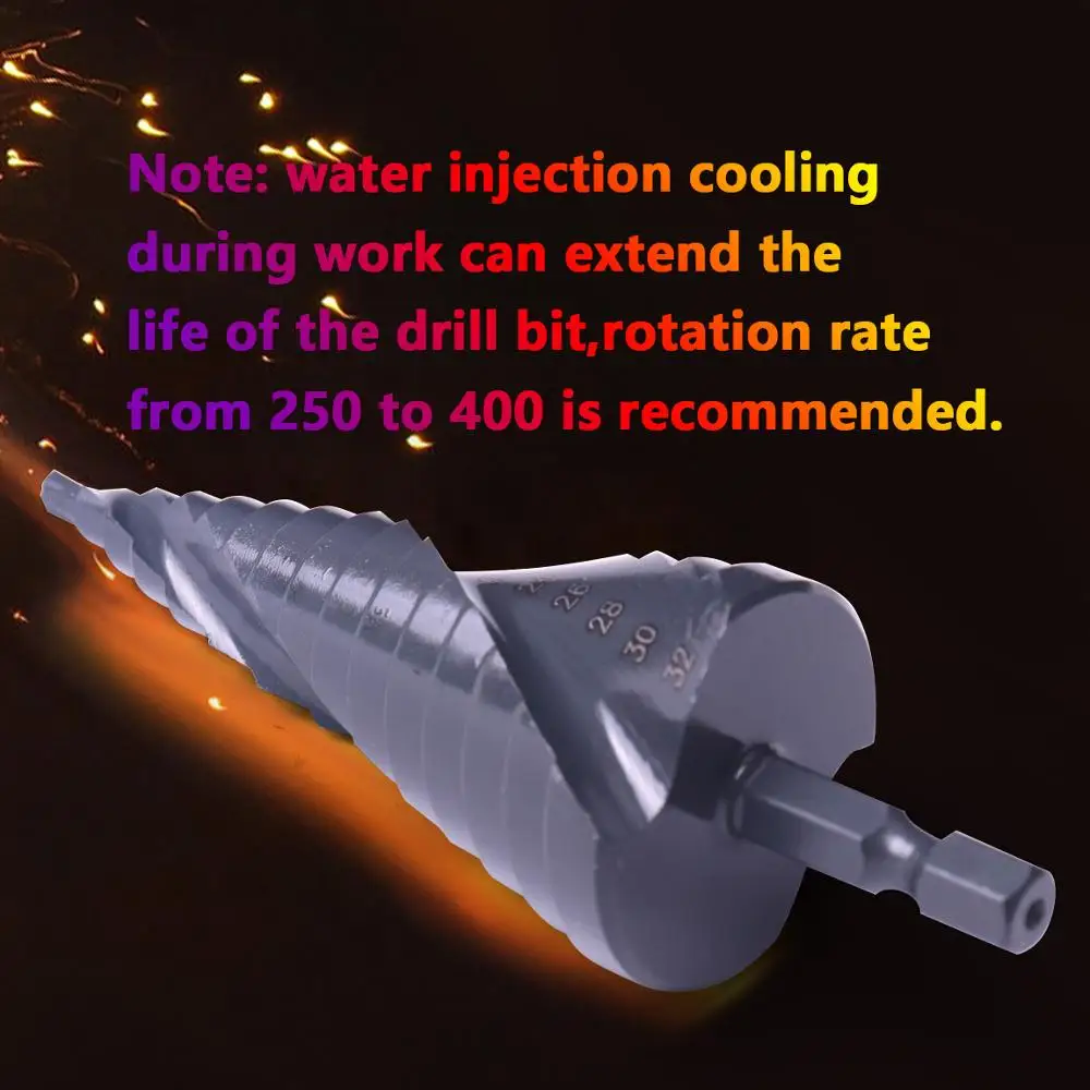 1 шт. спиральное ступенчатое сверло из быстрорежущей стали 4 12/20/32 мм|Сверла| |