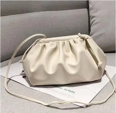 

Fashion Cloud-wrapped Soft PU Leather Small Bag Shoulder Slant Dumpling Bag Handbag Day Clutches bags Messenger Crossbody Bag
