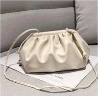 fashion cloud wrapped soft pu leather small bag shoulder slant dumpling bag handbag day clutches bags messenger crossbody bag