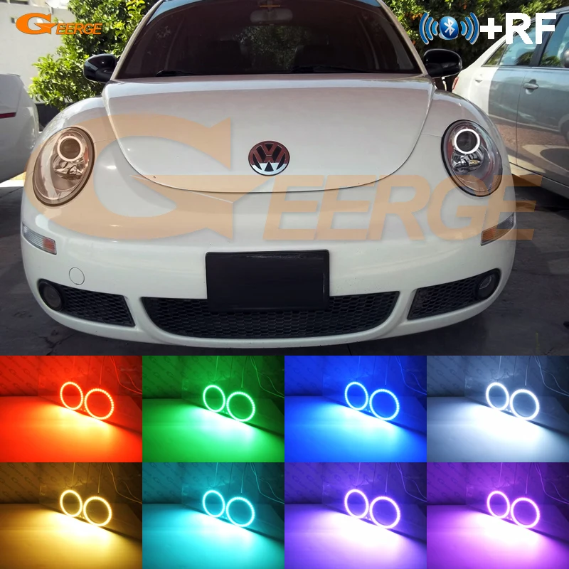 

For Volkswagen VW Beetle 2006 2007 2008 2009 2010 RF remote Bluetooth APP Multi-Color Ultra bright RGB LED Angel Eyes kit