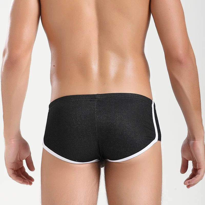 Сексуальные мужские шорты нижнее белье мягкие боксеры хлопковые однотонные