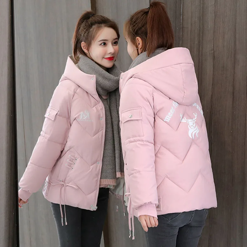 Women's Coat Hooded Parkas 2022 New Winter Jacket Down Cotton Padded Jacket Coat Warm Thick Parka Female Overcoat Outwear