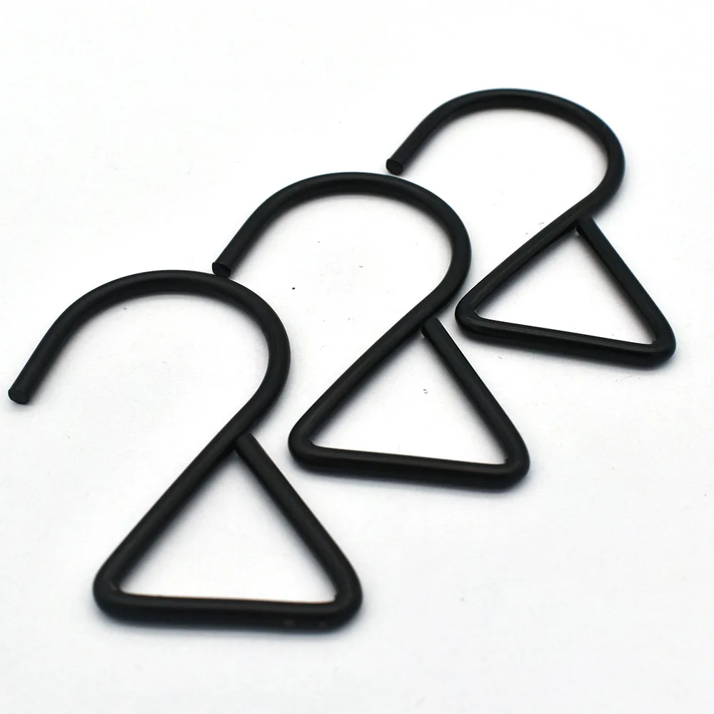 

60mm Metal Black Hook Hangers Coat Hooks Key Hook Handbag Hat Bag Hook Towel Hook Farmhouse Making Hardware - 10pcs