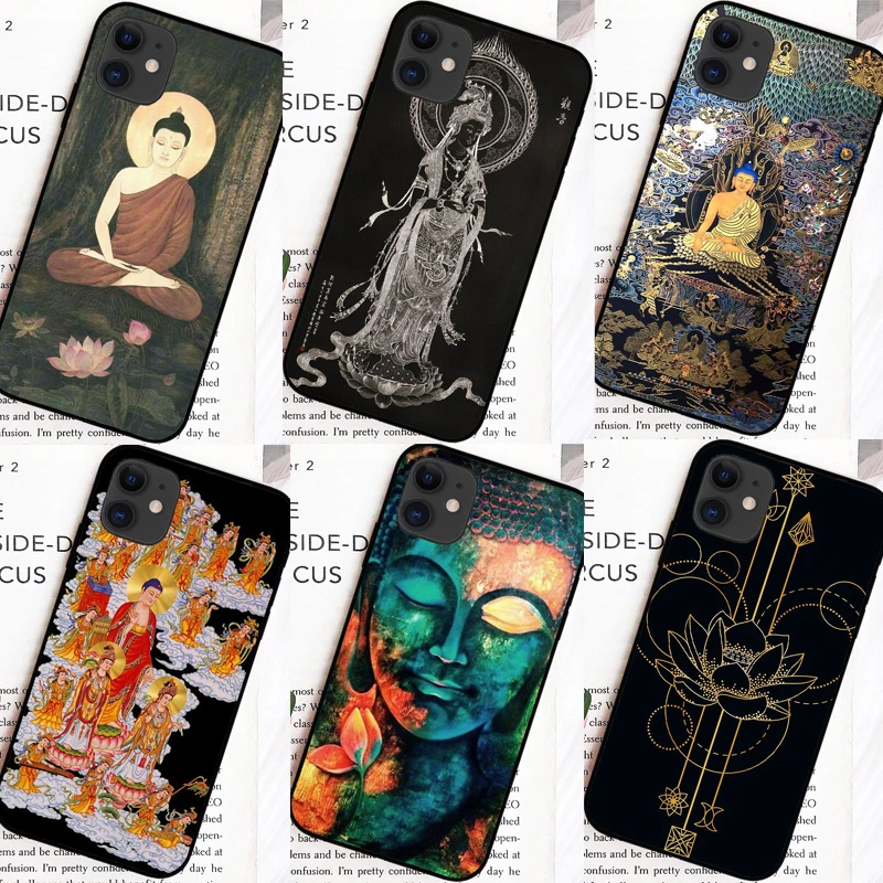 В стиле ретро с изображением галактики Гаутама Будда будха Мягкий силиконовый