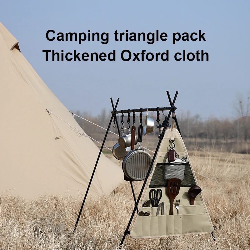 

Outdoor Storage Bag Thicken Oxford Cloth Tripod Storage Bag Waterproof Large Capacity Tableware Finishing Bag Picnic Storage Bag