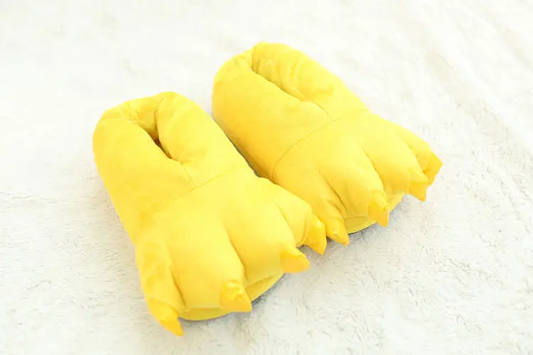 Yellow paws shoes Женские и мужские костюмы для костюмированной вечеринки с желтой уткой; комбинезон с героями мультфильмов; Пижама с уткой; комбинезоны; одежда для сна; пижамы для взрослых для костюмированной вечеринки - Цвет: Yellow paws shoes