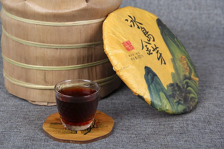 357g China Yunnan Ripe Tea 2017 Old Tree Pure Material Golden Bud Green Food for Health Care Lose Weight | Дом и сад