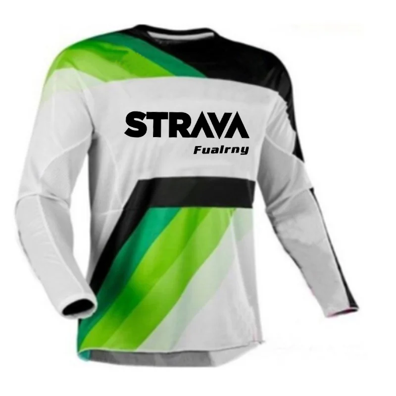 

Новинка 2021, Мужская футболка с длинным рукавом для мотокросса STRAVA FUALRNY Maillot DH, горный велосипед