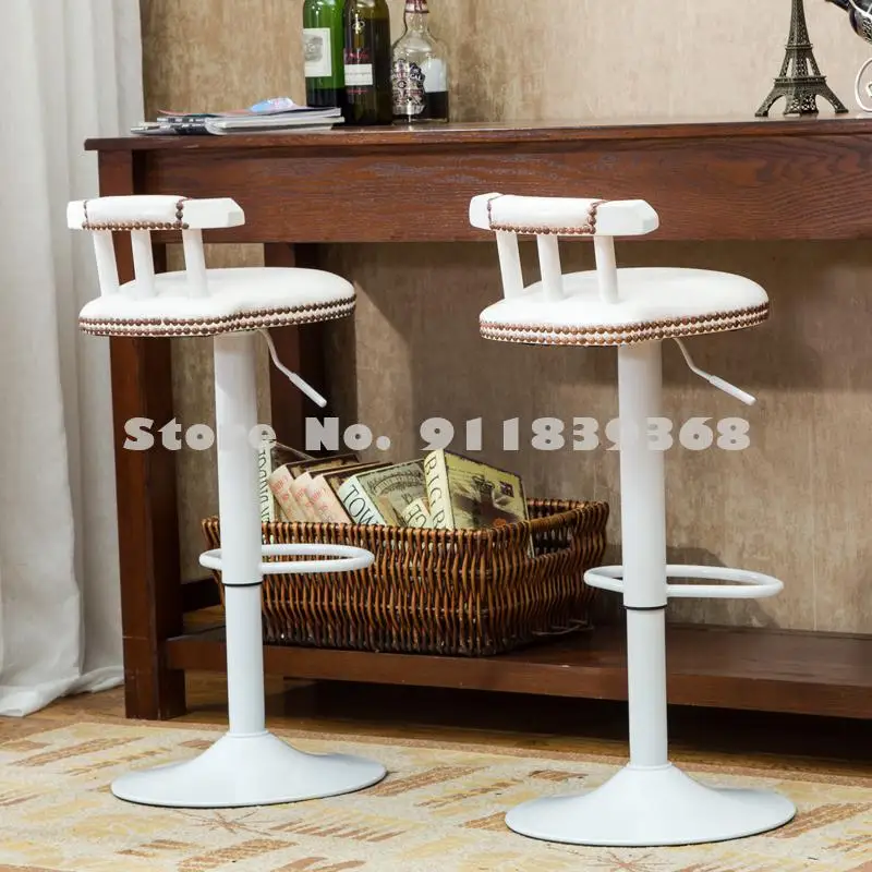 Барный стул барный из массива дерева подъема поворотный ретро стойка