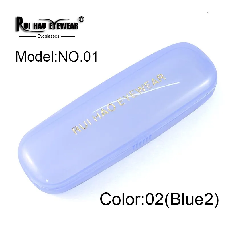 NO.01-Blue2 Аксессуары для очков футляр для очков супер легкий пластиковый Чехол для очков цветные очки коробка очки - Цвет: NO.01-Blue2